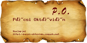 Pécsi Oktávián névjegykártya